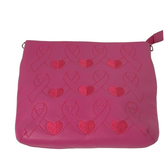 AUTHENTIC BRIGHTON COLLECTIBLES Crossbody purse BREAST CANCER AWARENESS Like new - Picture 3 of 14